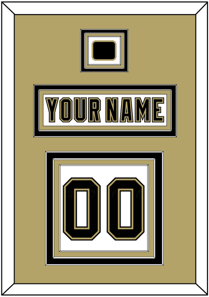 Pittsburgh Nameplate, Number (Back) & Logo Patch - White Jersey (2002-2007) - Premier Tier 3