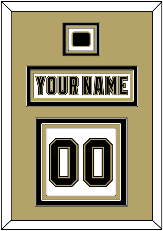 Pittsburgh Nameplate, Number (Back) & Logo Patch - White Jersey (2002-2007) - Premier Tier 3