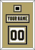 Pittsburgh Nameplate, Number (Back) & Logo Patch - White Jersey (2002-2007) - Triple Mat 3