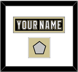 Pittsburgh Nameplate & Stanley Cup Finals Patch - Home Black (2007-2016) - Single Mat 1