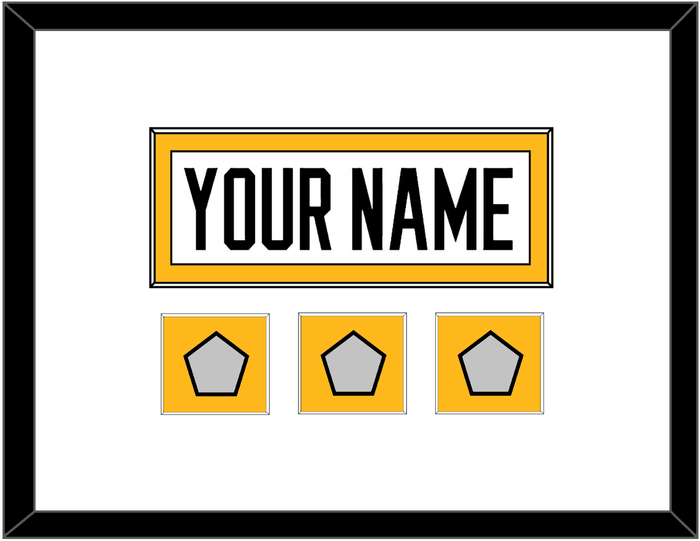 Pittsburgh Nameplate & 2009, 2016 & 2017 Stanley Cup Finals Patches - Road White - Essential Tier 1