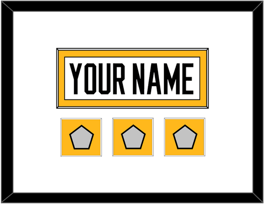 Pittsburgh Nameplate & 2009, 2016 & 2017 Stanley Cup Finals Patches - Road White - Essential Tier 1