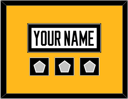 Pittsburgh Nameplate & 2009, 2016 & 2017 Stanley Cup Finals Patches - Road White - Essential Tier 2