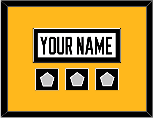 Pittsburgh Nameplate & 2009, 2016 & 2017 Stanley Cup Finals Patches - Road White - Essential Tier 2
