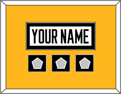 Pittsburgh Nameplate & 2009, 2016 & 2017 Stanley Cup Champions Patches - Road White - Essential Tier 2