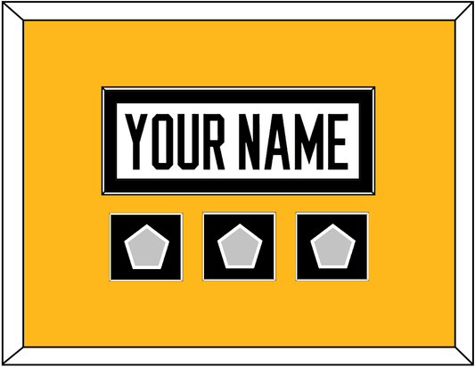 Pittsburgh Nameplate & 2009, 2016 & 2017 Stanley Cup Champions Patches - Road White - Essential Tier 2