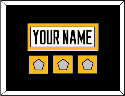 Pittsburgh Nameplate & 2009, 2016 & 2017 Stanley Cup Champions Patches - Road White - Essential Tier 3