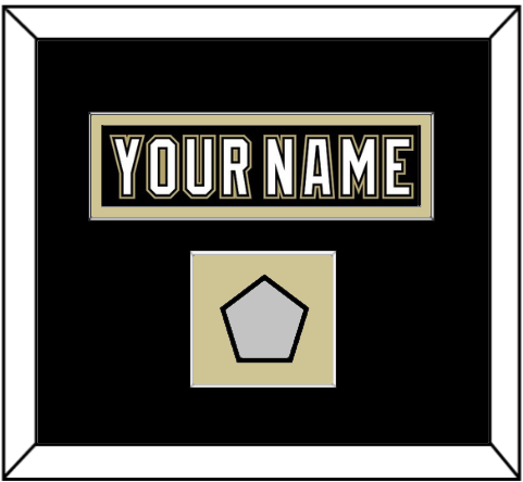 Pittsburgh Nameplate & Stanley Cup Finals Patch - Home Black (2007-2016) - Single Mat 2