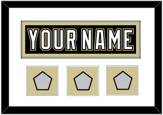 Pittsburgh Nameplate & 2009, 2016 & 2017 Stanley Cup Champions Patches - Home Black (2007-2016) - Essential Tier 1