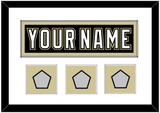 Pittsburgh Nameplate & 2009, 2016 & 2017 Stanley Cup Finals Patches - Home Black (2007-2016) - Single Mat 1
