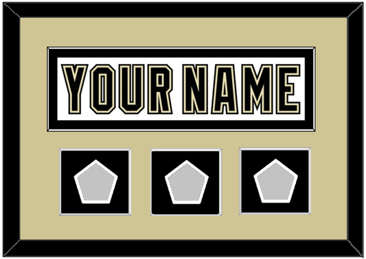 Pittsburgh Nameplate & 2009, 2016 & 2017 Stanley Cup Finals Patches - Road White (2007-2016) - Essential Tier 2