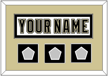 Pittsburgh Nameplate & 2009, 2016 & 2017 Stanley Cup Champions Patches - Road White (2007-2016) - Essential Tier 2