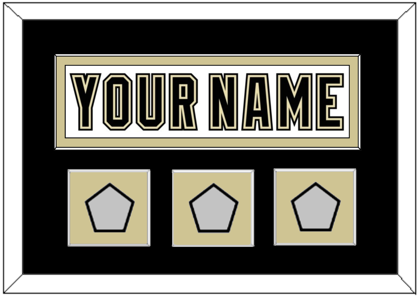 Pittsburgh Nameplate & 2009, 2016 & 2017 Stanley Cup Champions Patches - Road White (2007-2016) - Essential Tier 3