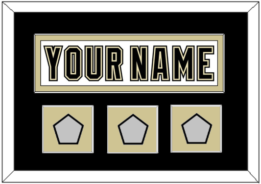 Pittsburgh Nameplate & 2009, 2016 & 2017 Stanley Cup Finals Patches - Road White (2007-2016) - Essential Tier 3