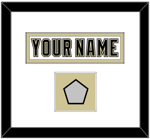 Pittsburgh Nameplate & Stanley Cup Finals Patch - Road White (2007-2016) - Single Mat 1