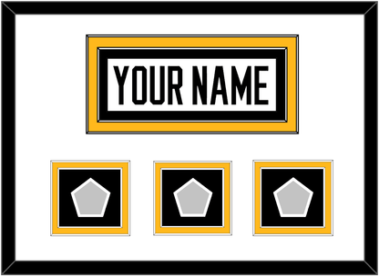 Pittsburgh Nameplate & 2009, 2016 & 2017 Stanley Cup Finals Patches - Road White - Signature Tier 2