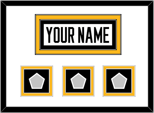 Pittsburgh Nameplate & 2009, 2016 & 2017 Stanley Cup Finals Patches - Road White - Signature Tier 2