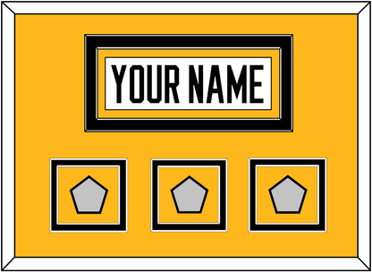 Pittsburgh Nameplate & 2009, 2016 & 2017 Stanley Cup Champions Patches - Road White - Signature Tier 3