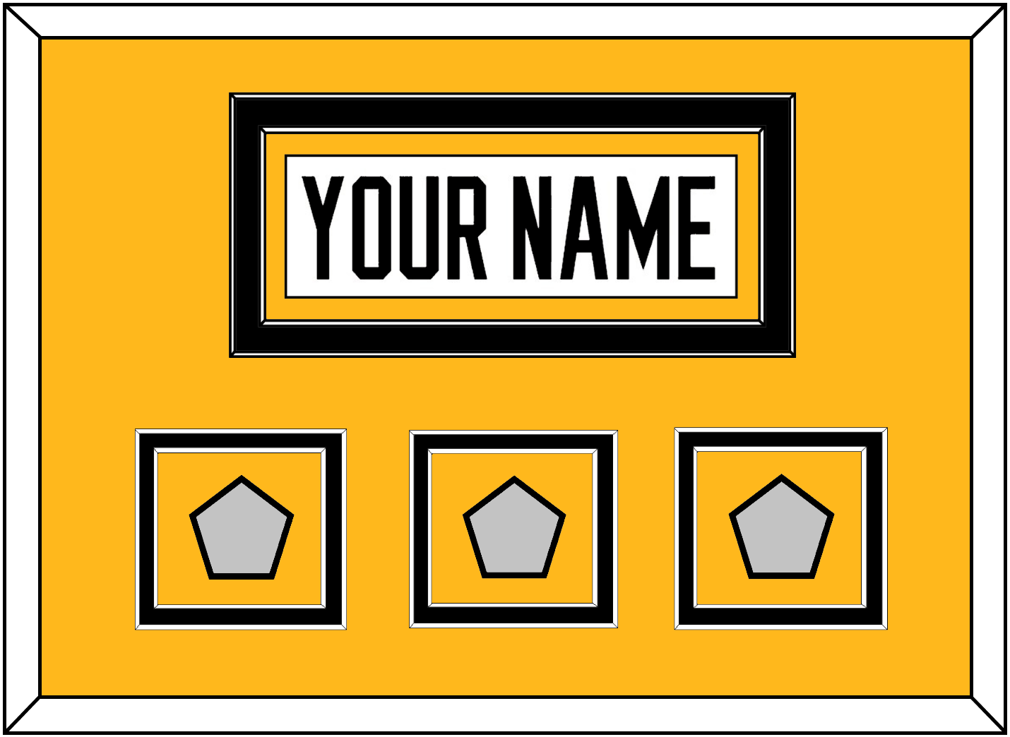 Pittsburgh Nameplate & 2009, 2016 & 2017 Stanley Cup Finals Patches - Road White - Signature Tier 3