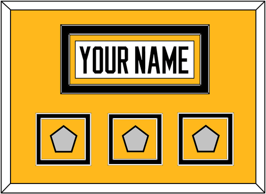 Pittsburgh Nameplate & 2009, 2016 & 2017 Stanley Cup Finals Patches - Road White - Signature Tier 3