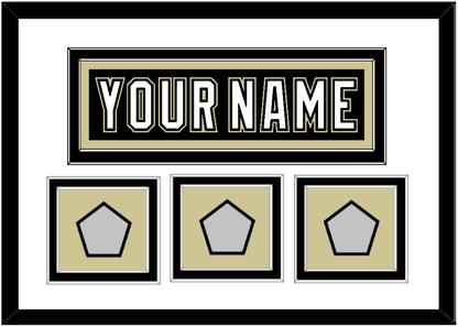 Pittsburgh Nameplate & 2009, 2016 & 2017 Stanley Cup Finals Patches - Home Black (2007-2016) - Signature Tier 1