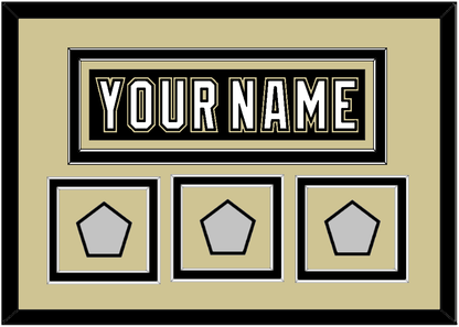 Pittsburgh Nameplate & 2009, 2016 & 2017 Stanley Cup Champions Patches - Home Black (2007-2016) - Signature Tier 2