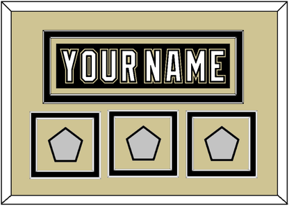 Pittsburgh Nameplate & 2009, 2016 & 2017 Stanley Cup Champions Patches - Home Black (2007-2016) - Signature Tier 2