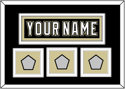 Pittsburgh Nameplate & 2009, 2016 & 2017 Stanley Cup Champions Patches - Home Black (2007-2016) - Signature Tier 3
