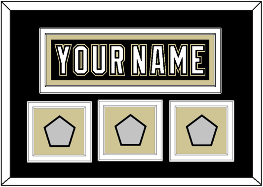 Pittsburgh Nameplate & 2009, 2016 & 2017 Stanley Cup Finals Patches - Home Black (2007-2016) - Signature Tier 3