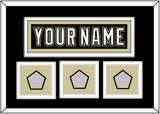 Pittsburgh Nameplate & 2009, 2016 & 2017 Stanley Cup Champions Patches - Home Black (2007-2016) - Double Mat 3