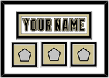 Pittsburgh Nameplate & 2009, 2016 & 2017 Stanley Cup Champions Patches - Road White (2007-2016) - Double Mat 1