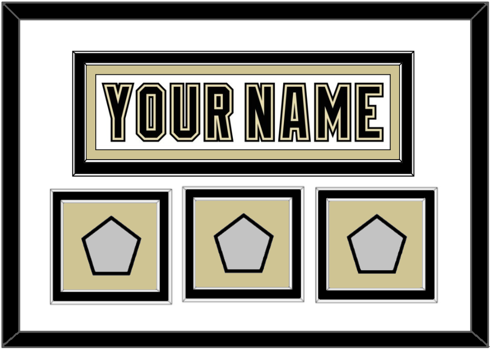 Pittsburgh Nameplate & 2009, 2016 & 2017 Stanley Cup Finals Patches - Road White (2007-2016) - Signature Tier 1