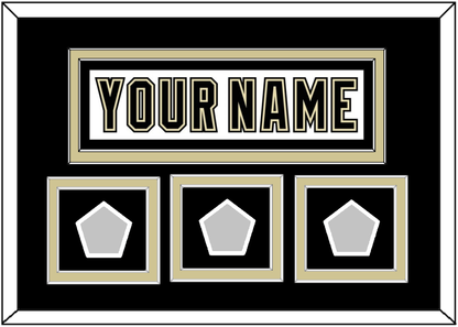Pittsburgh Nameplate & 2009, 2016 & 2017 Stanley Cup Champions Patches - Road White (2007-2016) - Signature Tier 4