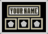 Pittsburgh Nameplate & 2009, 2016 & 2017 Stanley Cup Finals Patches - Road White (2007-2016) - Double Mat 4