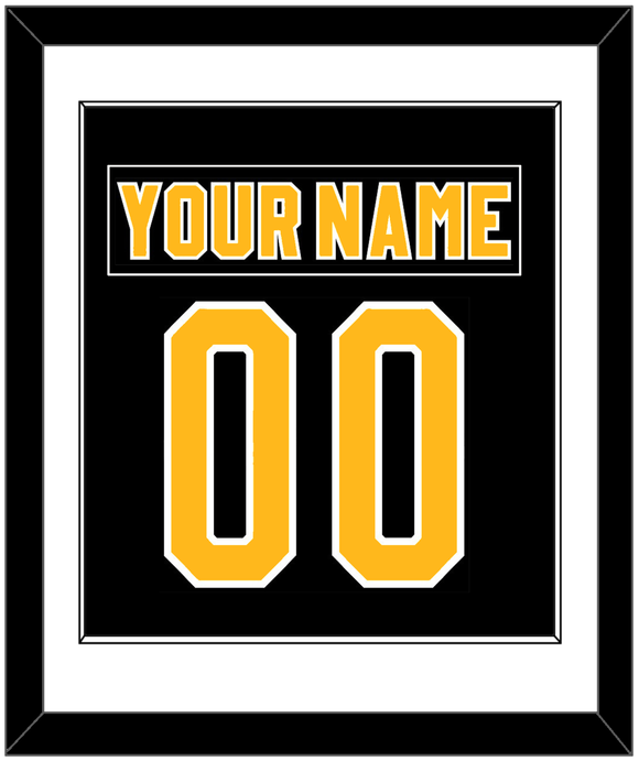 Pittsburgh Nameplate & Number (Back) Combined - Road Black (1980-1981) - Single Mat 1