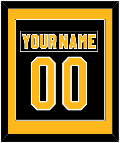 Pittsburgh Nameplate & Number (Back) Combined - Road Black (1980-1981) - Essential Tier 2