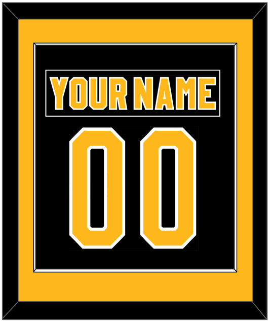 Pittsburgh Nameplate & Number (Back) Combined - Road Black (1980-1981) - Essential Tier 2