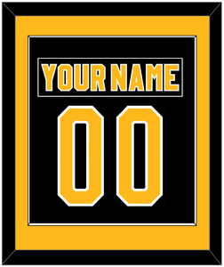 Pittsburgh Nameplate & Number (Back) Combined - Road Black (1980-1981) - Single Mat 2