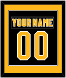 Pittsburgh Nameplate & Number (Back) Combined - Road Black (1980-1981) - Single Mat 2