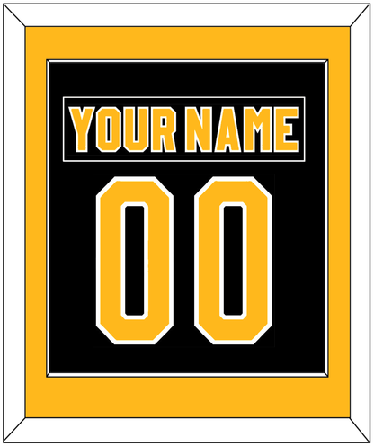 Pittsburgh Nameplate & Number (Back) Combined - Road Black (1980-1981) - Essential Tier 2