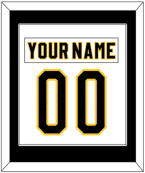 Pittsburgh Nameplate & Number (Back) Combined - Home White (1980-1981) - Single Mat 1