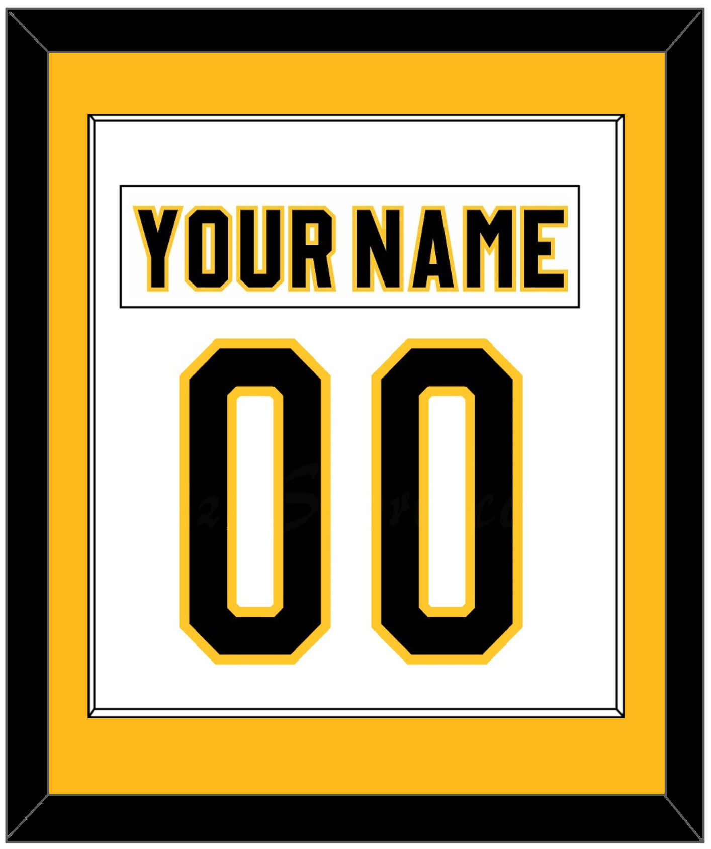 Pittsburgh Nameplate & Number (Back) Combined - Home White (1980-1981) - Essential Tier 2