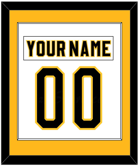 Pittsburgh Nameplate & Number (Back) Combined - Home White (1980-1981) - Essential Tier 2