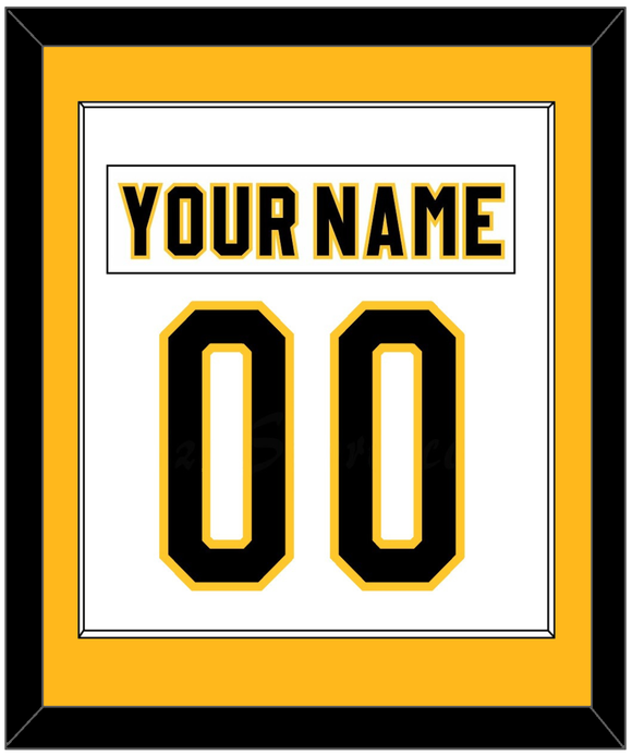 Pittsburgh Nameplate & Number (Back) Combined - Home White (1980-1981) - Single Mat 2