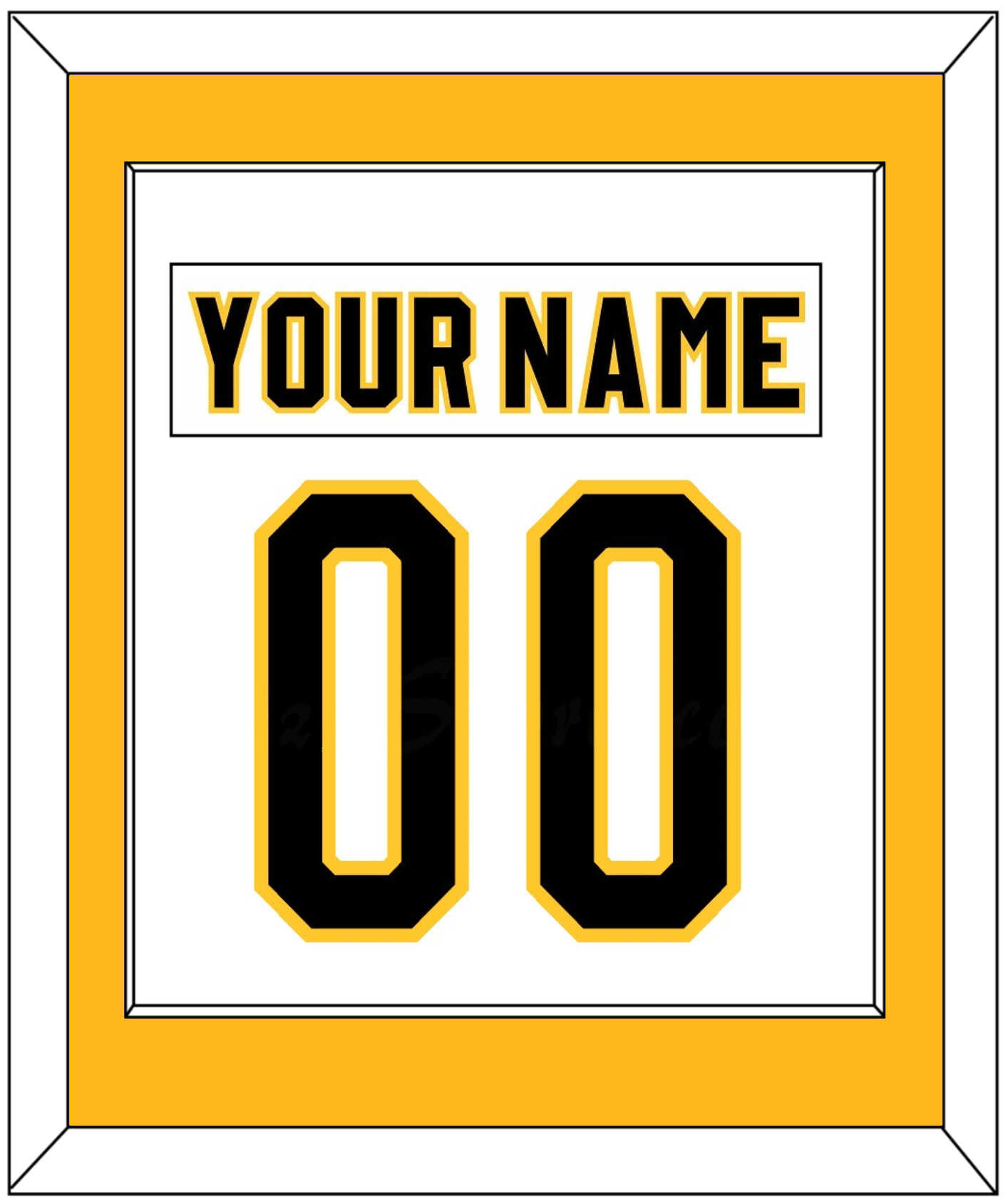 Pittsburgh Nameplate & Number (Back) Combined - Home White (1980-1981) - Essential Tier 2