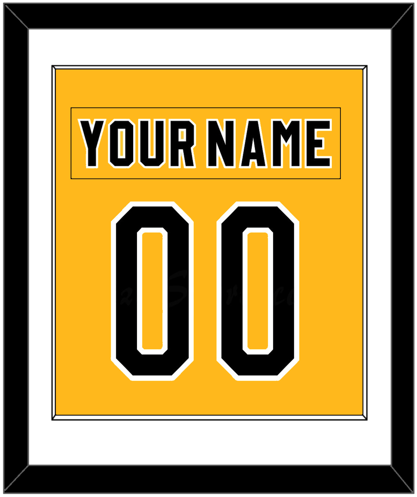 Pittsburgh Nameplate & Number (Back) Combined - Alternate Gold (1980-1981) - Essential Tier 1