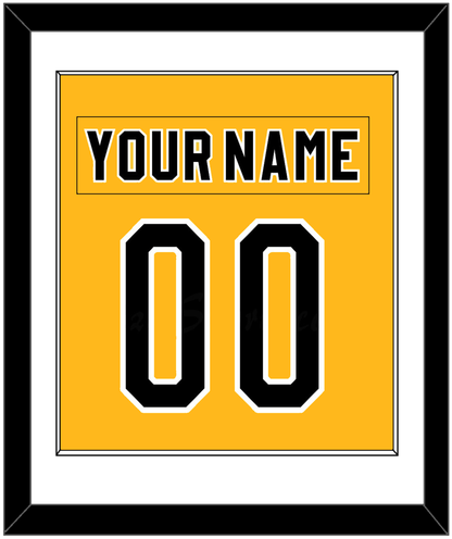Pittsburgh Nameplate & Number (Back) Combined - Alternate Gold (1980-1981) - Essential Tier 1