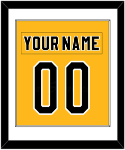 Pittsburgh Nameplate & Number (Back) Combined - Alternate Gold (1980-1981) - Single Mat 1