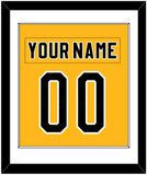 Pittsburgh Nameplate & Number (Back) Combined - Alternate Gold (1980-1981) - Single Mat 1