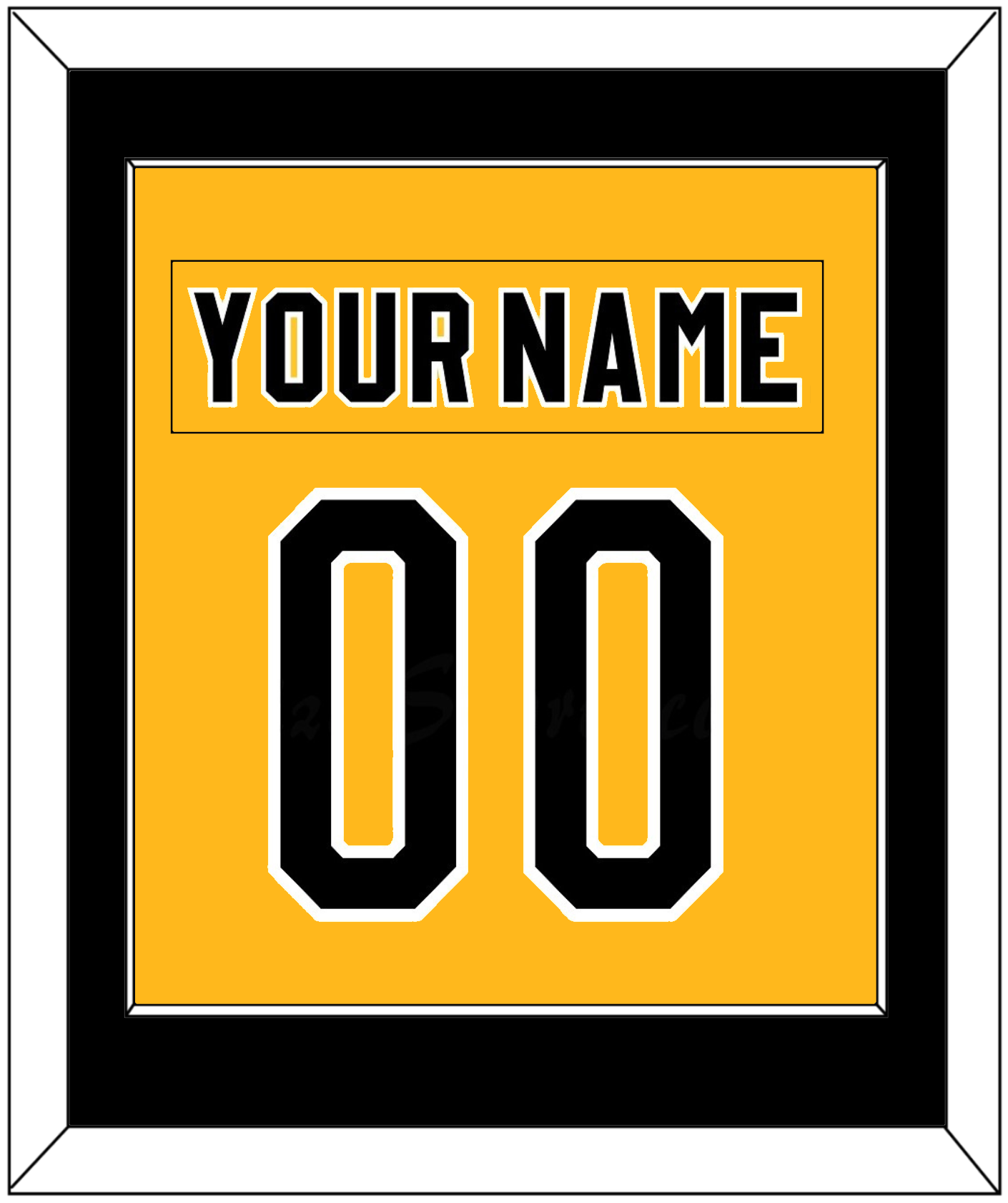 Pittsburgh Nameplate & Number (Back) Combined - Alternate Gold (1980-1981) - Essential Tier 2